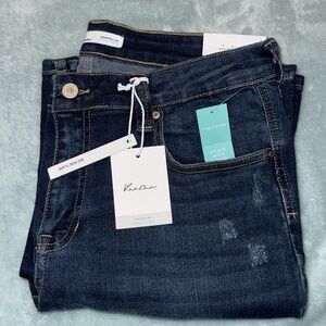 Maurices Kan Can Mid Rise Flare Dark Indigo Jeans